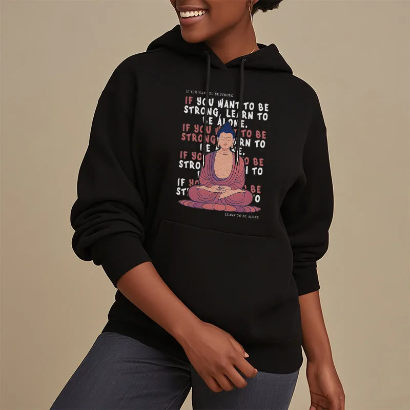 Mythstone If You Want To Be Strong Fleece Lined Polyester Hoodie - Image 6