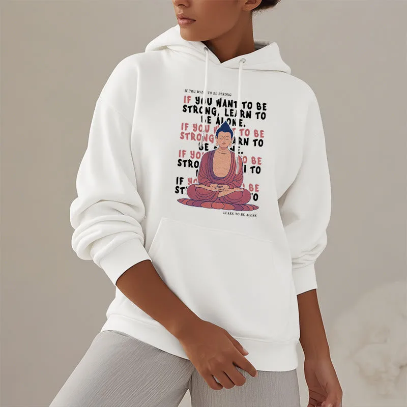 Mythstone If You Want To Be Strong Fleece Lined Polyester Hoodie - Image 25