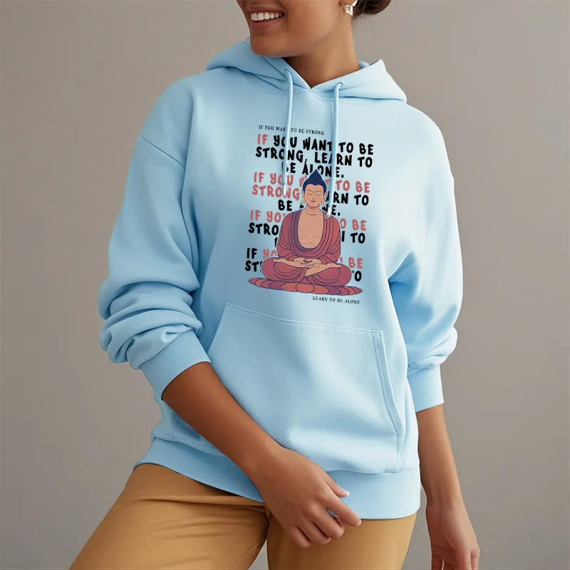 Mythstone If You Want To Be Strong Fleece Lined Polyester Hoodie - Image 2