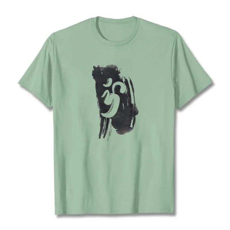 Mythstone OM Ink Background Cotton Tee T-shirt - Image 18