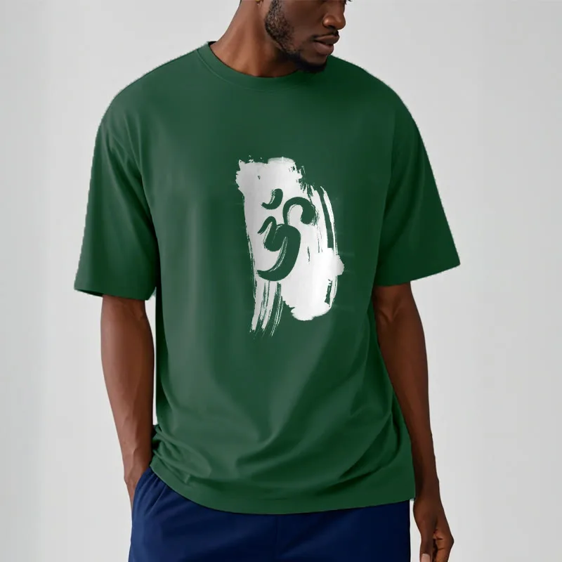 Mythstone OM Ink Background Cotton Tee T-shirt - Image 10