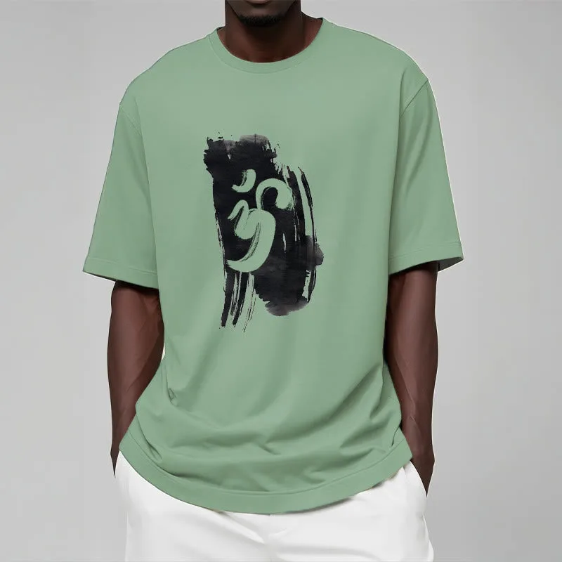 Mythstone OM Ink Background Cotton Tee T-shirt - Image 19