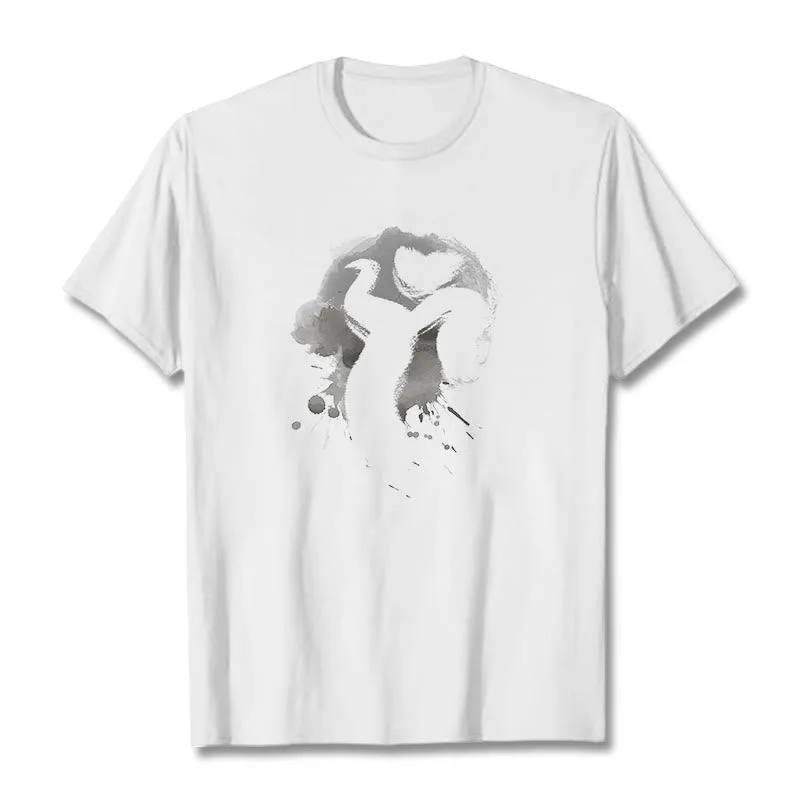 Mythstone OM Swan Cotton Tee T-shirt - Image 6