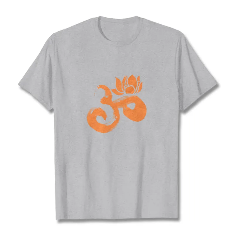 Mythstone OM Lotus Flower Cotton Tee T-shirt - Image 20