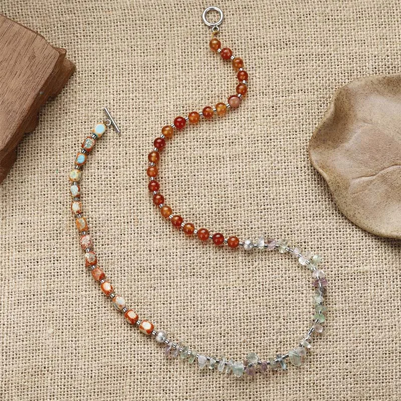 Mythstone Fluorite Red Agate Emperor Stone Power Triple Wrap Bracelet - Image 7