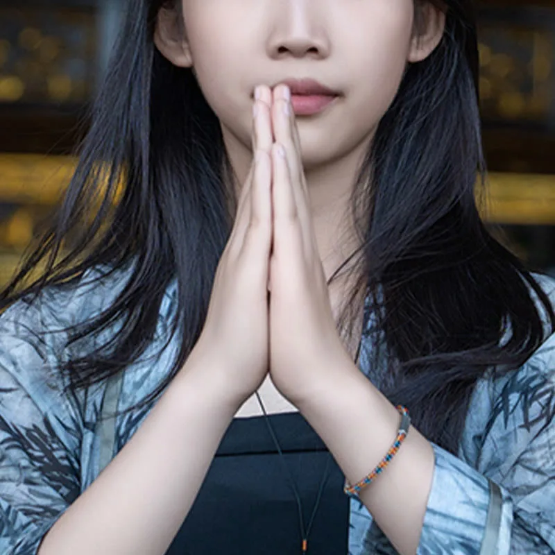 Mythstone Red String Black String Six True Words 925 Sterling Silver Luck Bracelet - Image 5