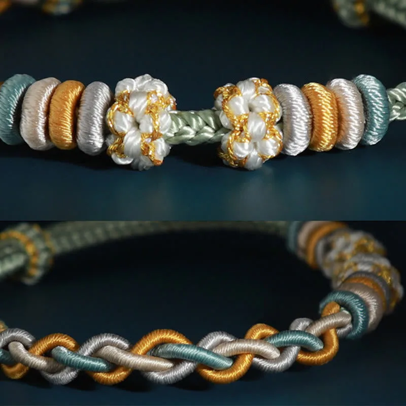 Mythstone String Four Srand Peach Blossom Connection Bracelet - Image 10