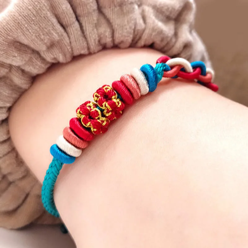 Mythstone String Four Srand Peach Blossom Connection Bracelet - Image 11