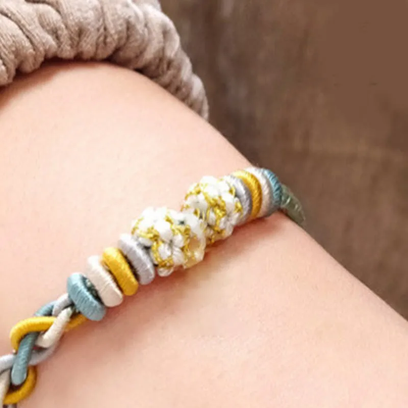 Mythstone String Four Srand Peach Blossom Connection Bracelet - Image 12