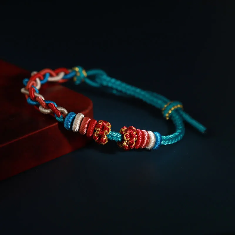 Mythstone String Four Srand Peach Blossom Connection Bracelet - Image 2