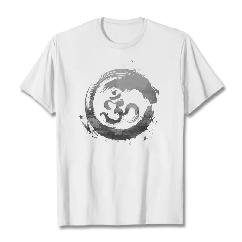 Mythstone Om Lotus Cotton Tee T-shirt - Image 6
