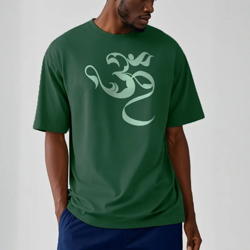 Mythstone Om Figure Design Cotton Tee T-shirt - Image 10
