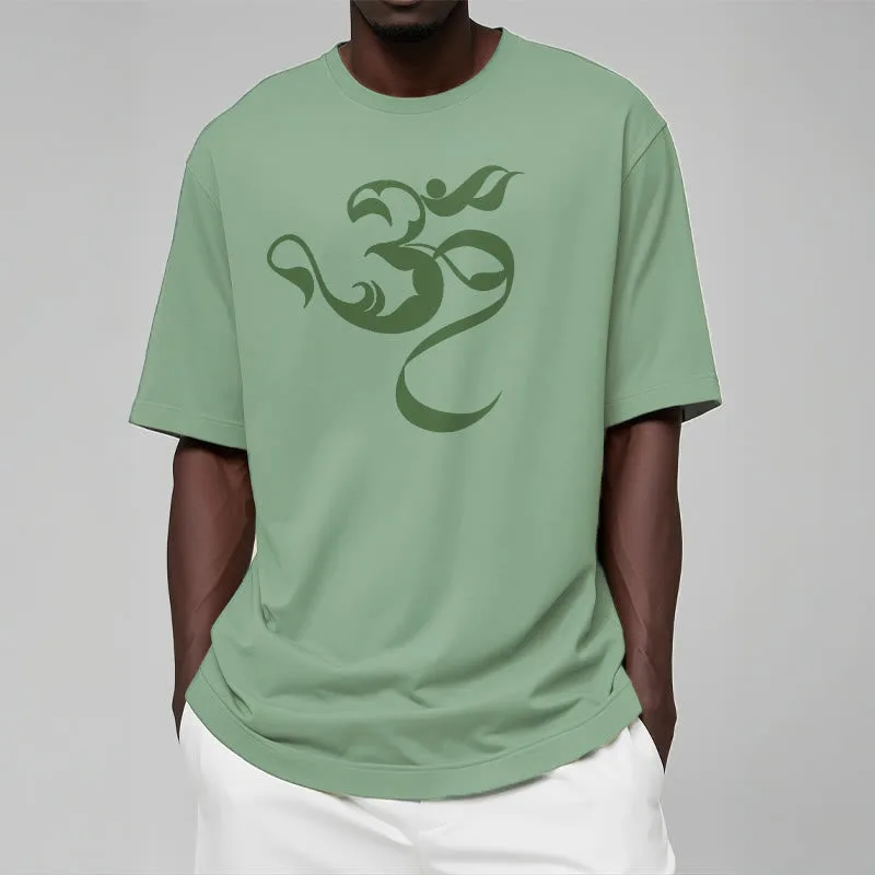 Mythstone Om Figure Design Cotton Tee T-shirt - Image 19
