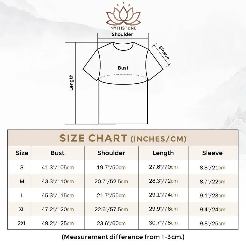 Mythstone Om Figure Design Cotton Tee T-shirt - Image 5