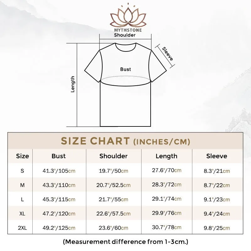 Mythstone - Koi Fish Lotus Combination Cotton Tee T-shirt - Image 2