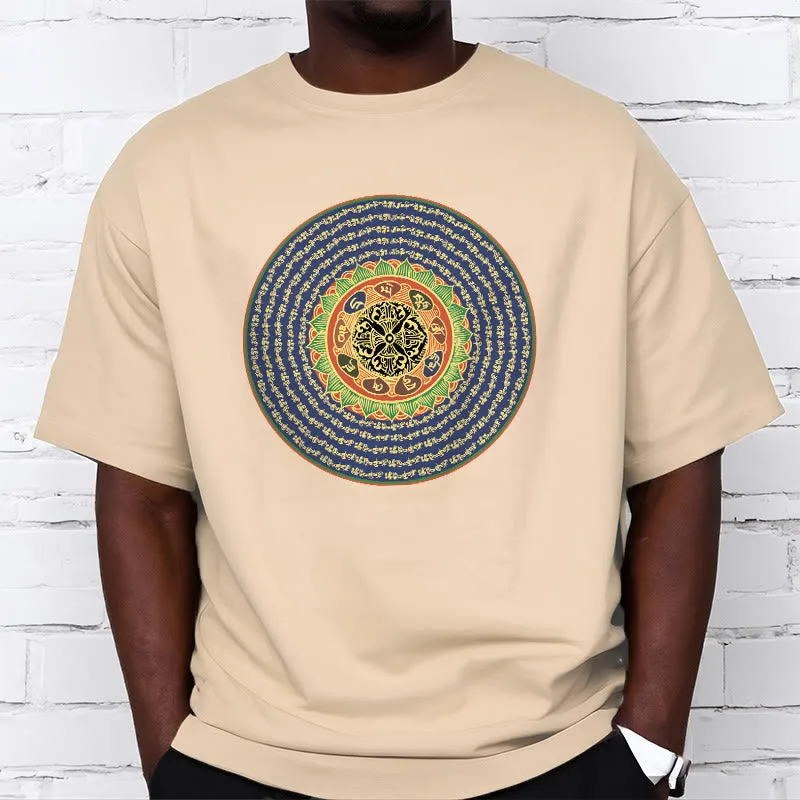 Mythstone 108 Om Mani Padme Hum Mantra Sanskrit Tee T-shirt - Image 16