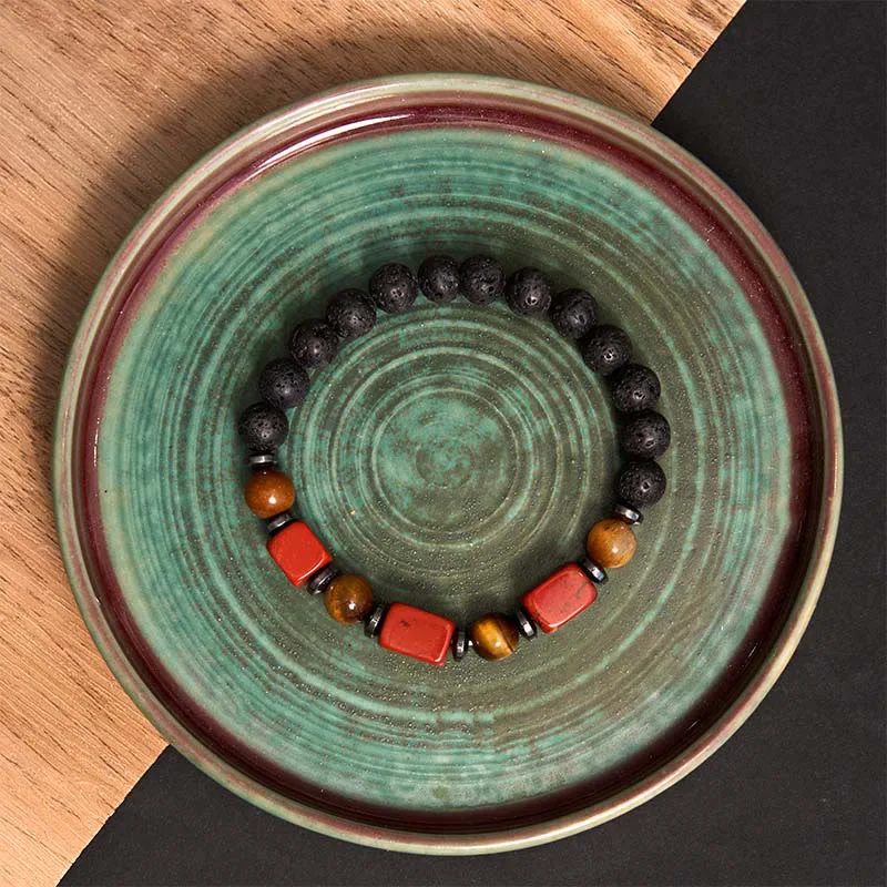 Mythstone Various Crystals Lava Rock Calm Bracelet - Image 33