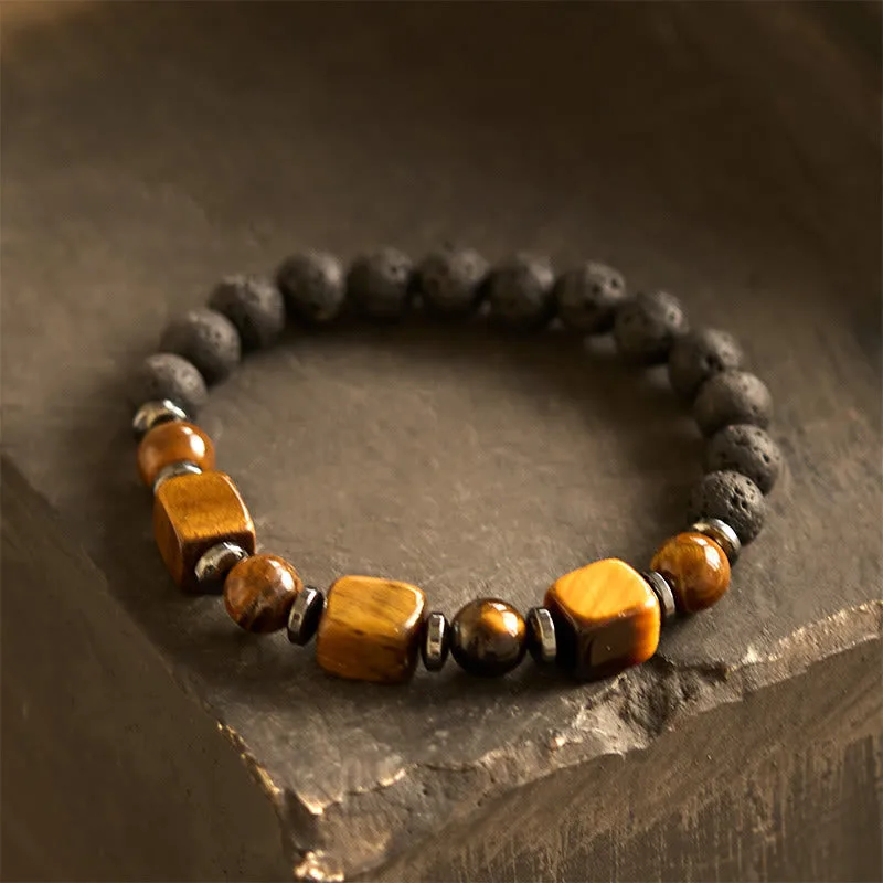 Mythstone Various Crystals Lava Rock Calm Bracelet - Image 9