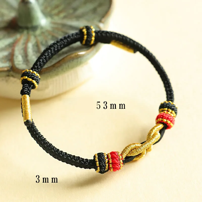 Mythstone Handmade Ingot Pattern Braided String Protection Bracelet - Image 10