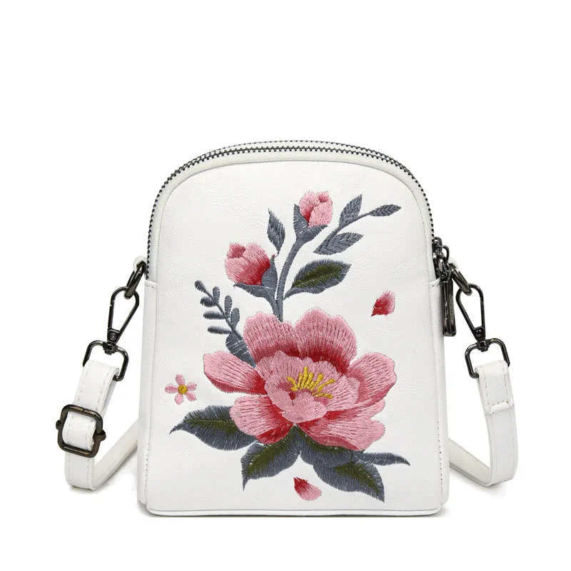 Mythstone Lotus Su Embroidery Journey Shopping Purse Shoulder Bag Crossbody Bag - Image 8