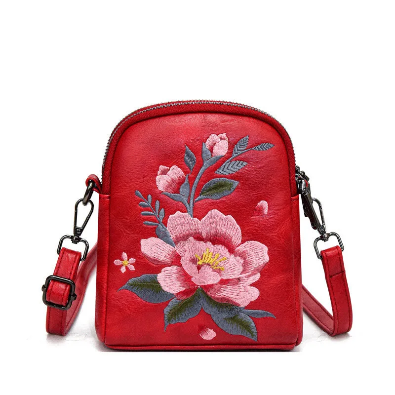 Mythstone Lotus Su Embroidery Journey Shopping Purse Shoulder Bag Crossbody Bag - Image 21