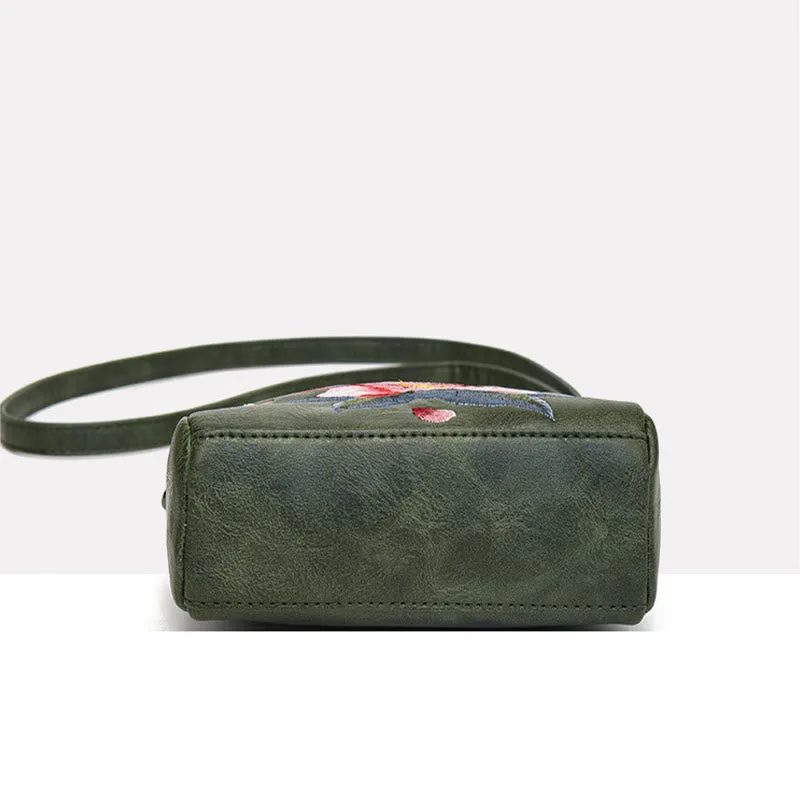 Mythstone Lotus Su Embroidery Journey Shopping Purse Shoulder Bag Crossbody Bag - Image 14