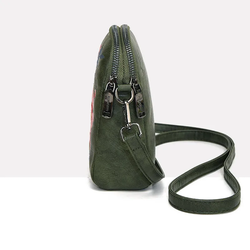 Mythstone Lotus Su Embroidery Journey Shopping Purse Shoulder Bag Crossbody Bag - Image 13