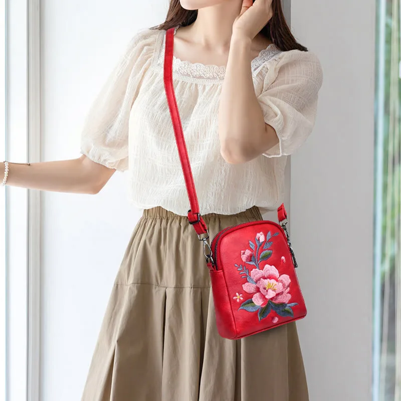 Mythstone Lotus Su Embroidery Journey Shopping Purse Shoulder Bag Crossbody Bag - Image 23