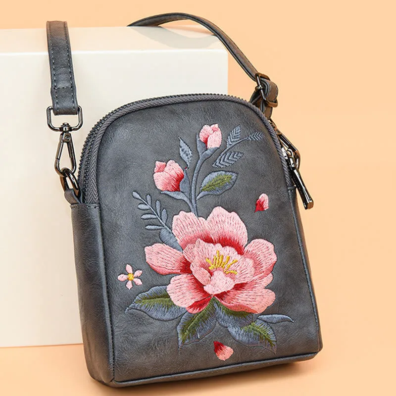 Mythstone Lotus Su Embroidery Journey Shopping Purse Shoulder Bag Crossbody Bag - Image 7