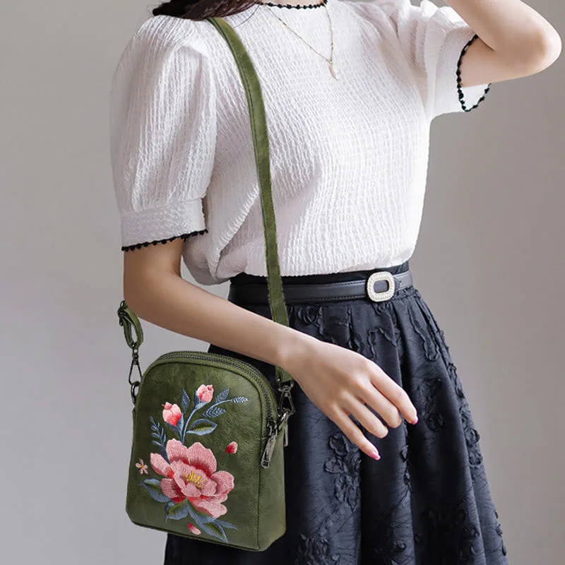 Mythstone Lotus Su Embroidery Journey Shopping Purse Shoulder Bag Crossbody Bag - Image 19