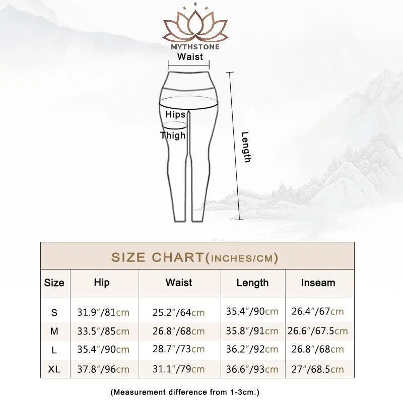 Mythstone Rose Lines Tiger Leopard Print Sports Fitness High Waist Leggings Women's Yoga Pants With Pockets - Image 6