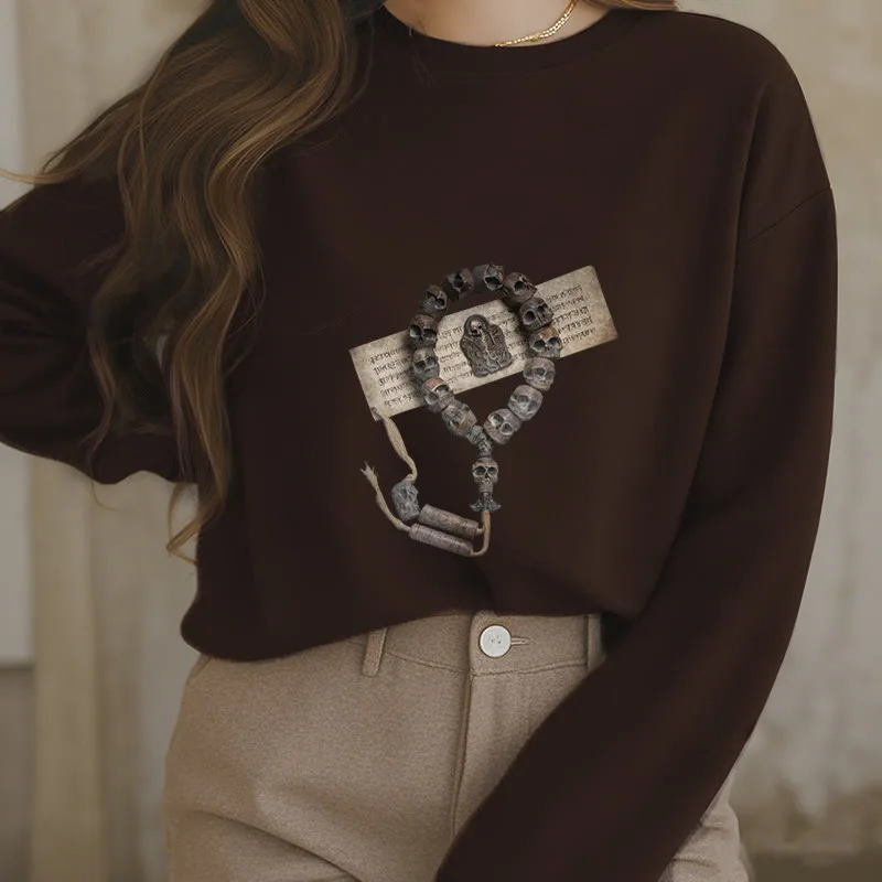 Mythstone Tibetan The Lord Of The Corpse Forest Beads Pattern Fleece Lined Sweatshirt - Image 22