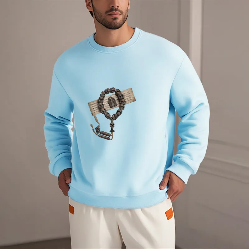 Mythstone Tibetan The Lord Of The Corpse Forest Beads Pattern Fleece Lined Sweatshirt - Image 26