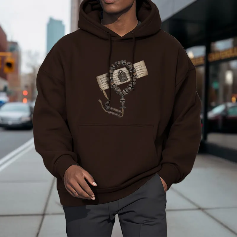 Mythstone Tibetan The Lord Of The Corpse Forest Beads Pattern Fleece Lined Hoodie - Image 28