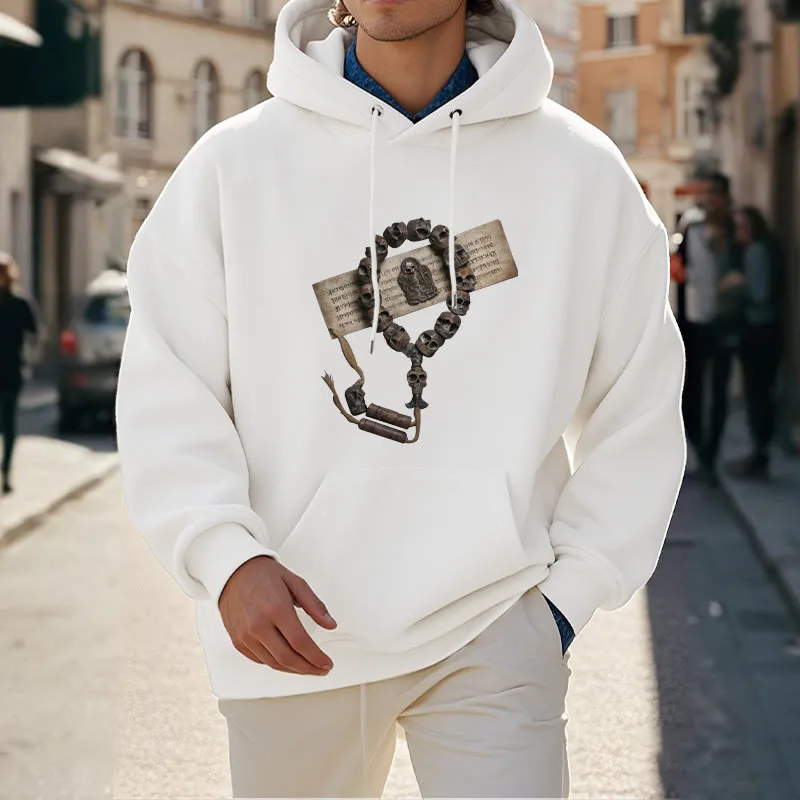 Mythstone Tibetan The Lord Of The Corpse Forest Beads Pattern Fleece Lined Hoodie - Image 24