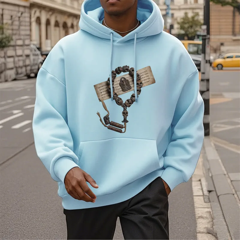 Mythstone Tibetan The Lord Of The Corpse Forest Beads Pattern Fleece Lined Hoodie - Image 32