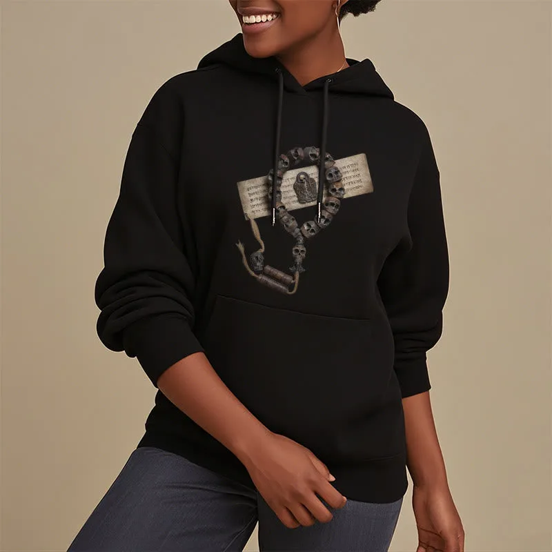 Mythstone Tibetan The Lord Of The Corpse Forest Beads Pattern Fleece Lined Hoodie - Image 3