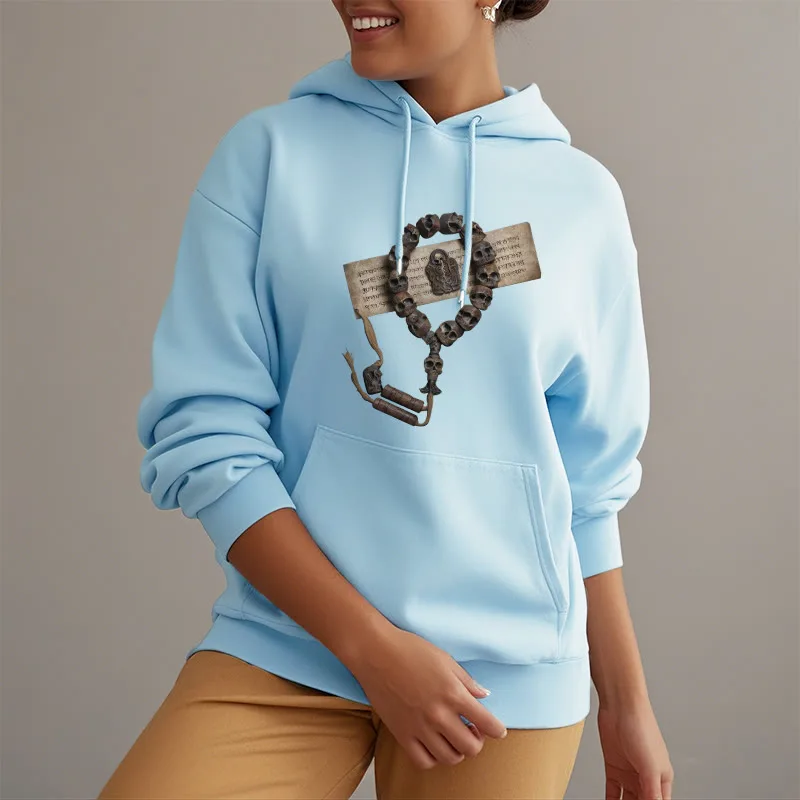 Mythstone Tibetan The Lord Of The Corpse Forest Beads Pattern Fleece Lined Hoodie - Image 33