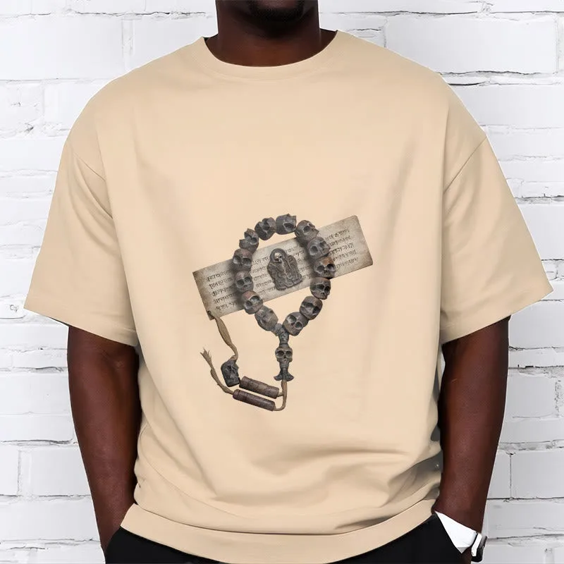 Mythstone Tibetan The Lord Of The Corpse Forest Beads Pattern Tee T-shirt - Image 21