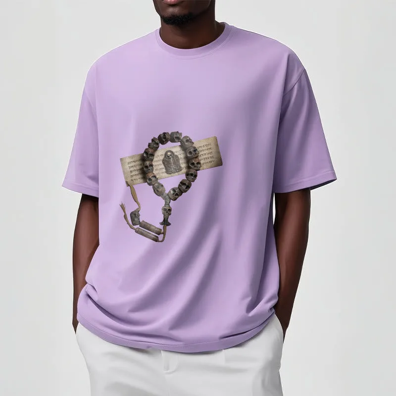 Mythstone Tibetan The Lord Of The Corpse Forest Beads Pattern Tee T-shirt - Image 19