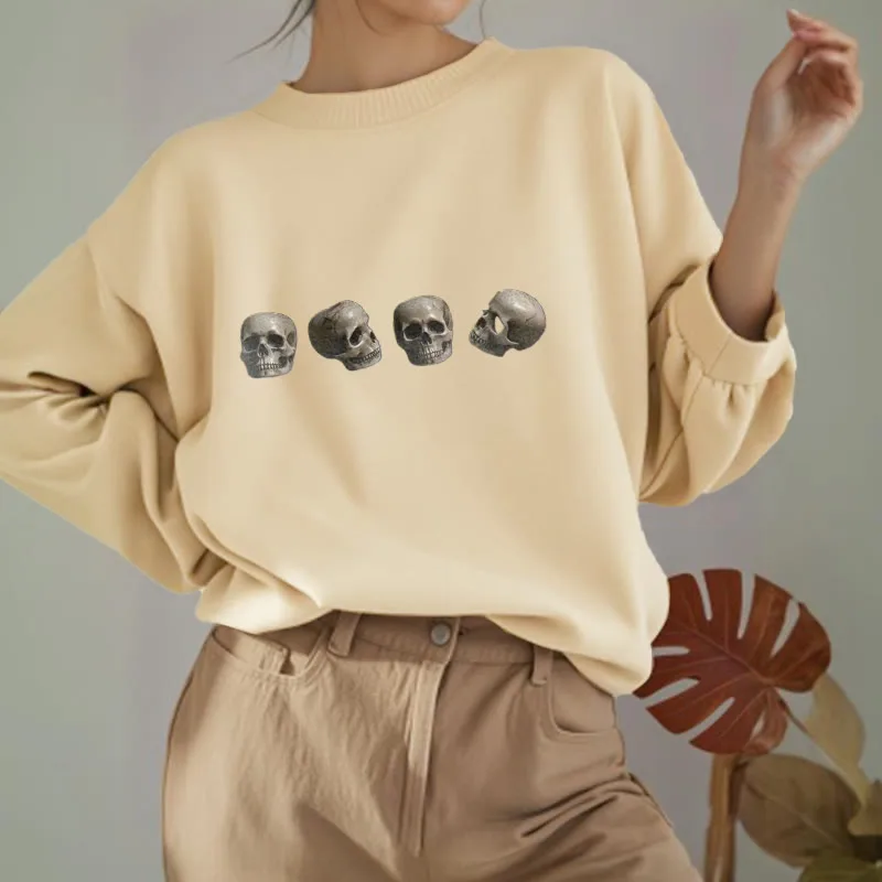 Mythstone Tibetan The Lord Of The Corpse Forest Skulls Pattern Fleece Lined Sweatshirt - Image 31