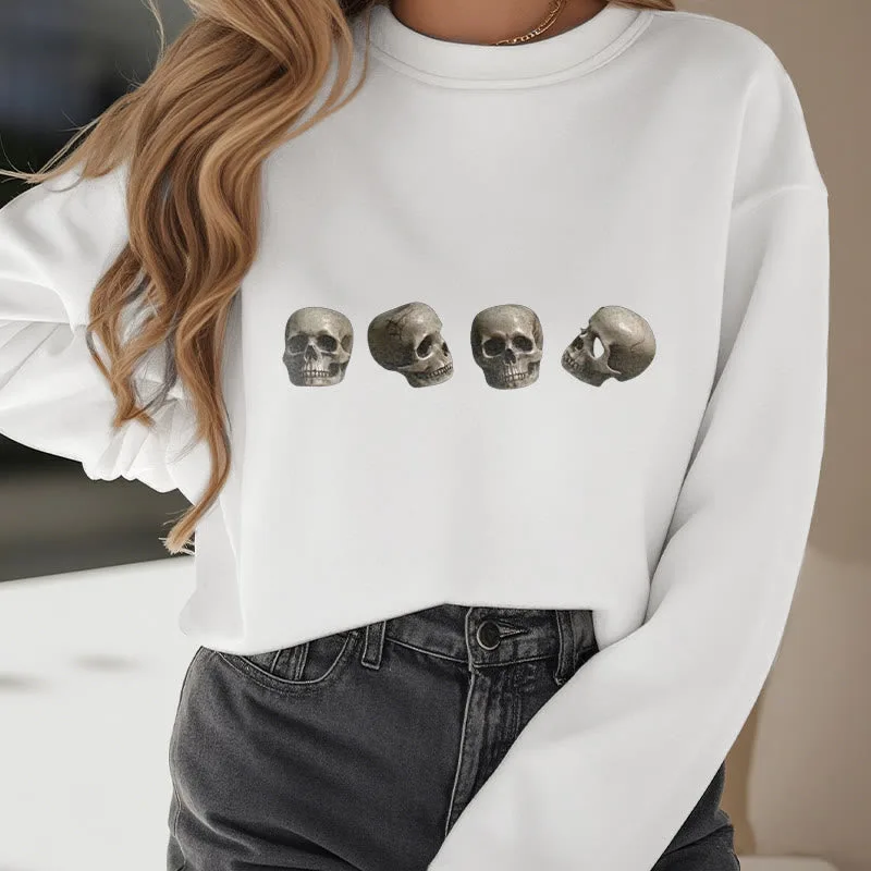 Mythstone Tibetan The Lord Of The Corpse Forest Skulls Pattern Fleece Lined Sweatshirt - Image 14