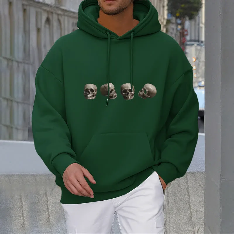 Mythstone Tibetan The Lord Of The Corpse Forest Skulls Pattern Fleece Lined Hoodie - Image 17