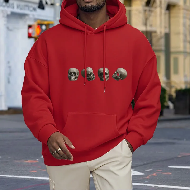 Mythstone Tibetan The Lord Of The Corpse Forest Skulls Pattern Fleece Lined Hoodie - Image 21