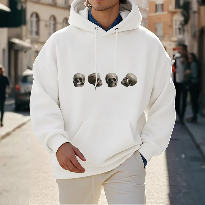 Mythstone Tibetan The Lord Of The Corpse Forest Skulls Pattern Fleece Lined Hoodie - Image 25