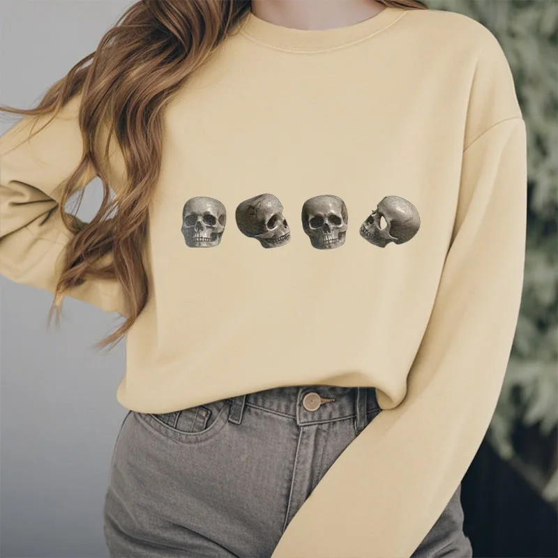 Mythstone Tibetan The Lord Of The Corpse Forest Skulls Pattern Fleece Lined Sweatshirt - Image 30