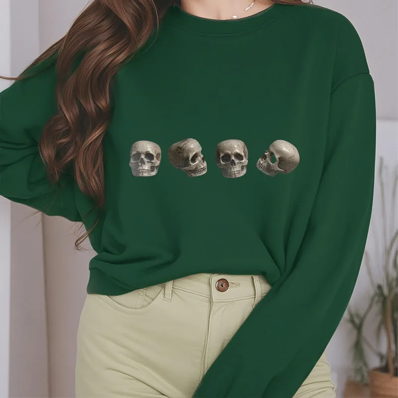 Mythstone Tibetan The Lord Of The Corpse Forest Skulls Pattern Fleece Lined Sweatshirt - Image 17