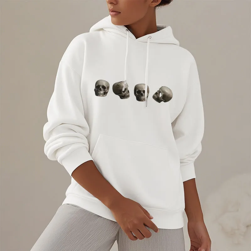 Mythstone Tibetan The Lord Of The Corpse Forest Skulls Pattern Fleece Lined Hoodie - Image 24