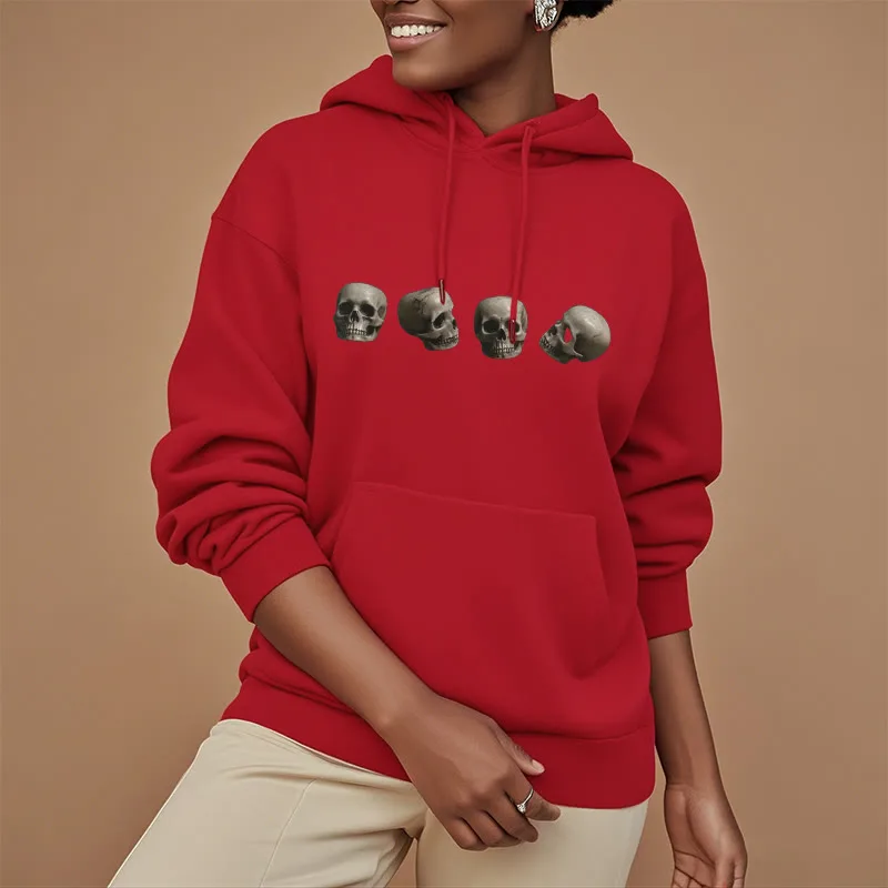 Mythstone Tibetan The Lord Of The Corpse Forest Skulls Pattern Fleece Lined Hoodie - Image 22