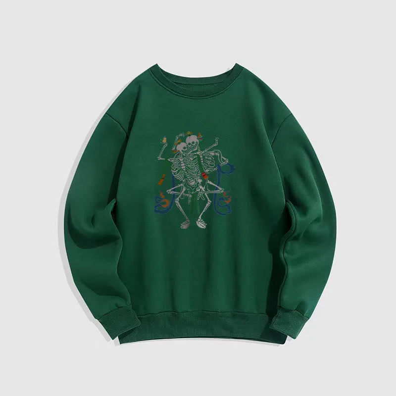 Mythstone Tibetan The Lord Of The Corpse Forest Design Fleece Lined Sweatshirt - Image 16